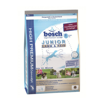Bosch Junior Lamm & Reis Сухой корм для щенков всех пород с чувствительным пищеварением (ягненок с рисом) – интернет-магазин Ле’Муррр