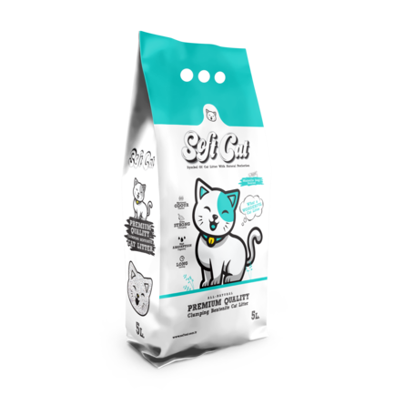 SOFT CAT Комкующийся наполнитель с ароматом марсельского мыла, 5л – интернет-магазин Ле’Муррр