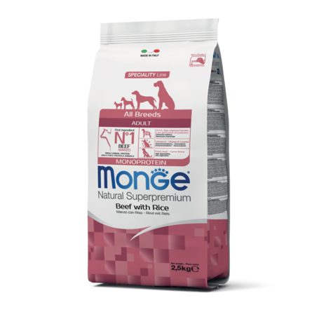 Monge Dog Monoprotein All Breeds Beef and Rice Сухой корм для собак всех пород (говядина с рисом) – интернет-магазин Ле’Муррр